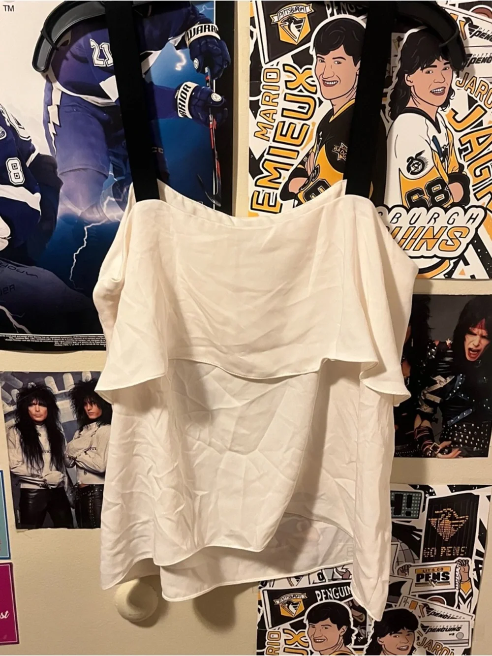 White Sleeveless Ruffle Top - Picture 2 of 3